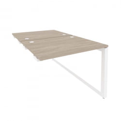 Стол-приставка двойной на О-образном м/к к опорым элем. ОНИКС О.МО-Д.СПР-1.8 Дуб Аттик/Белый / ONIX O.MO-D.SPR-1.8