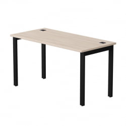 Стол прямой на металлокаркасе, опоры 45 гр Еверпроф ЕВО 254С003 Дуб Соната Черный / Everprof EVO 254S003
