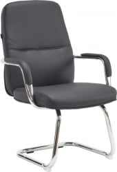 Кресло для посетителей Еверпроф Веста CФ Экокожа Черный / Everprof Vesta CF