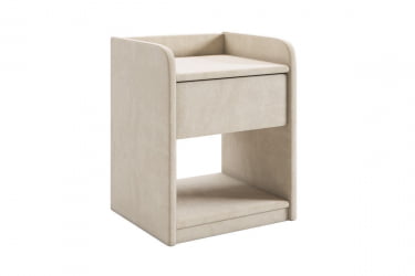 Тумба дизайнерская Аманда 2 ТМ-003.2 крем (велюр) / TM-003.2