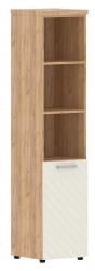 Шкаф колонка с глухой малой дверью и топом (левый) Торр ЛУКС ТЛХC 42.5 Л Дуб Бофорд Латте / Torr LUX TLHC L