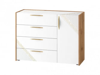 Тумба-комод Монако 903.23 Дуб Вотан / Белый шпон / Альпийский белый