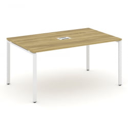 Стол переговорный (1 столешница) CОНCЕПТ CН.ПРГ-014 Дуб Винченцо Белый / CONCEPT CN.PRG-014