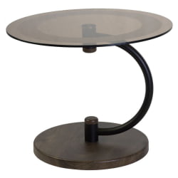 Стеклянный стол Дуэт 13Н Черный, дуб маррон / стекло тонированное