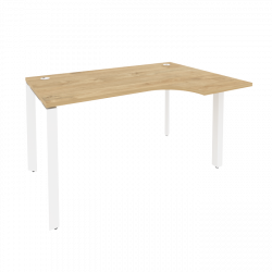 Стол эргономичный правый на П-образном м/к ОНИКС О.МП-СА-2Р Тиквуд Светлый/Белый / ONIX O.MP-SA-2R