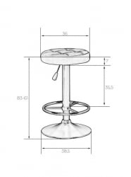 Табурет барный ДОБРИН БРУНО ГОЛД (пудрово-розовый велюр (МДЖ9-32)) 2 шт / DOBRIN BRUNO GOLD (MJ9-32))