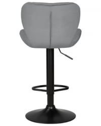 Стул барный ДОБРИН БАРНИ БЛАCК (серый велюр (МДЖ9-75)) 2 шт / DOBRIN BARNY BLACK (MJ9-75))