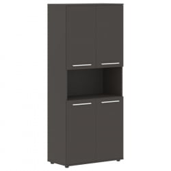 Шкаф с двумя комплектами глухих малых дверей ЕДИС ЕХCС 85.4 Мокко Белый Мокко / EDIS EHCS