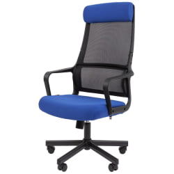 Кресло руководителя Чаирман 590 ткань/сетка Синий / Chairman