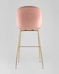 Стул барный Беетле Лите ПУ со спинкой Пудровый / Beetle Lite PU