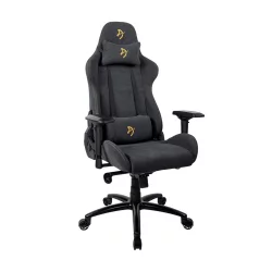 Геймерское кресло Ароззи Верона Сигнатуре Софт Фабриc Черный-золотой / Arozzi Verona Signature Soft Fabric