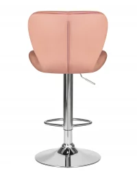 Стул барный ДОБРИН БАРНИ Пудрово-розовый велюр МДЖ9-32 / DOBRIN BARNY MJ9-32