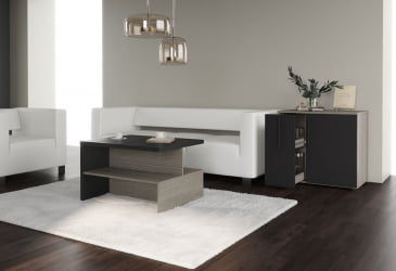 Зона для посетителей ВЕЛИОН №4 Яшма черный Дуб Сильвер / VELION