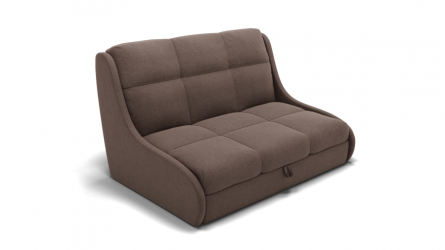 Диван Куба 700 (ЗР) Цвет фасада: Коричневый; Тип: Прямой; Материал фасада: Металл/Велюр