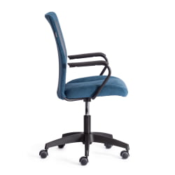 Кресло СТАФФ флок/ткань, синий/серый, 32/В-12 / STAFF 32/W-12