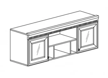 Шкаф навесной Марлен 479 Кремовый белый Патина