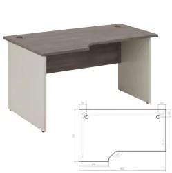Стол эргономичный правый Нев Лине НЛН36315631 Дуб шамони темный / New Line NLN36315631