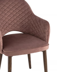 Стул Венера НЕВ диамант велюр Пыльно-розовый / NEW