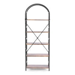 Стеллаж офисный ВС-03 60кс30кс166 см, бурнт / WS-03 60x30x166 burnt