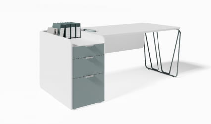 Композиция стол с ажурной ногой и правой тумбой АРТ901Л.У604 / ART901L.U604