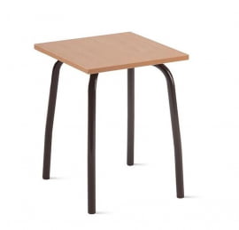 Табурет кухонный 320х320 мм ЛДСП Серый/Металл Черная шагрень