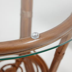 ТЕРРАСНЫЙ КОМПЛЕКТ НЕВ БОГОТА (2 кресла + стол) /с подушками/ ротанг, кресло 61х67х78,5 см, диаметр стола 50см, коко бровн (коричневый кокос) / NEW BOGOTA coco brown