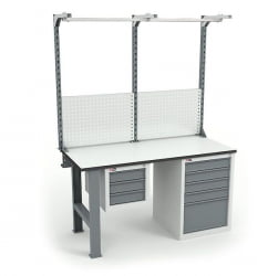 Верстак ВЛ-150-06 ДСП + Экран ВС-150-Э3 ЕСД / ESD