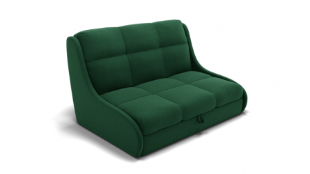 Зеленый диван Куба 800 (ЗР) Цвет фасада: Зеленый; Тип: Прямой; Материал фасада: Металл/Велюр