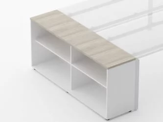 Тумба открытая Дека 9.01.165 Дуб Сантана светлый/Белый / Deka
