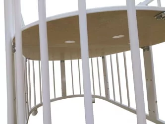 Детская кровать-манеж Меррй Хаппй Мини матовая Белая (3 в 1) / Merry Happy Mini