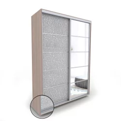 Шкаф-купе 2-х дверный Акцент-Квадро КЛ 1200х600 Шимо светлый/хром