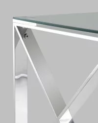 Журнальный стол КРОСС 55кс55 Серебро / 55x55