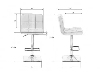 Стул барный ДОБРИН ГОЛДИЕ Пудрово-розовый велюр МДЖ9-32 / DOBRIN GOLDIE MJ9-32
