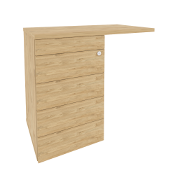 Тумба приставная (ТИП-ОН) (универсальная л/пр) ОНИКС О.ТПУ-4 ТИП Тиквуд Светлый / (TIP-ON) ONIX O.TPU-4 TIP