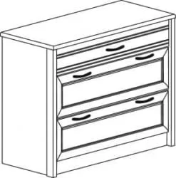 Комод с 3-мя ящиками Флоренция 672  Дуб оксофрд
