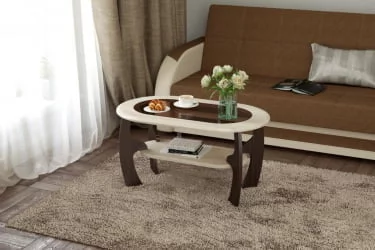 Стеклянный стол Маджеста-2 Венге Клен Азия