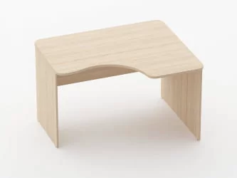 Стол угловой Глассй 1.14.12Пр Дуб молочный / Glassy