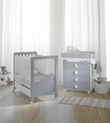 Детский комплект постельного белья Микуна Долсе Лусе 3 предмета 120кс60 ТКС-821 Грей / Micuna Dolce Luce 120x60 TX-821 Grey