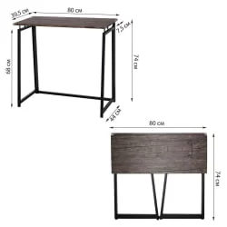 Письменный стол БРАБИКС ЛОФТ CД-001 Мореный дуб / BRABIX LOFT CD-001