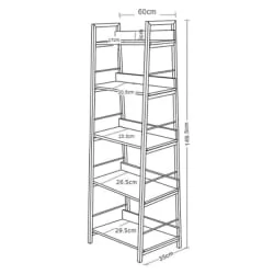 Стеллаж БРАБИКС ЛОФТ СХ-003 Мореный дуб / BRABIX LOFT SH-003