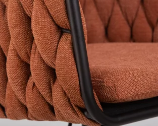 Стул барный ДОБРИН ЛЕОН Оранжевая ткань ЛАР 275-27 / DOBRIN LEON LAR