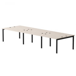 Бенч-система на 6 мест на металлокаркасе, опоры 45 гр Еверпроф ЕВО 254С015 (3540) Кашемир Черный / Everprof EVO 254S015