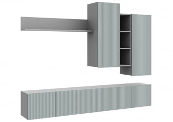 Стенка СКАНДИ НМ-001 ШИФЕР СЕРЫЙ/ГРИН ГРЕЙ СОФТ