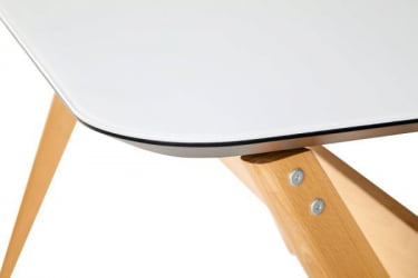 Стол раскл. Нарвик Гласс 120-150 Аутоматиc Натур/Лигхт матте гласс / Glass Automatic Natur/Light matte glass