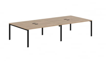 Бенч-система 4-местная ЕДИС ЕУВСТ 3516 Дуб Денвер светлый Черный / EDIS EUWST