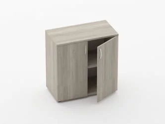 Шкаф низкий закрытый Глассй 6.08.131 Дуб сантана светлый / Glassy