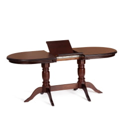 Раздвижной стол CОППОЛА бук, мдф, 140+40кс80кс77см, Тобаcко, узор прямой / COPPOLA 140+40x80x77см, Tobacco,