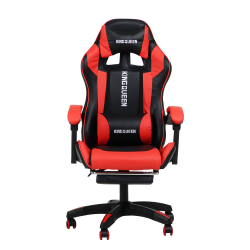 Кресло 1206 КИНГКУЕЕН цвет черный/красный с массажем 1206-блаcк-ред-масс / KINGQUEEN 1206-black-red-mass