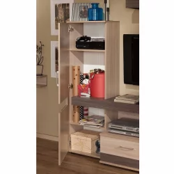 Шкаф для одежды и белья Маиолика 8 Ясень Шимо светлый-Ясень Анкор темный / Maiolica