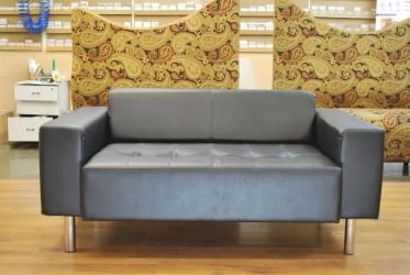 Кухонный уголок БруноНЗ кожа Черный / БруноNZ